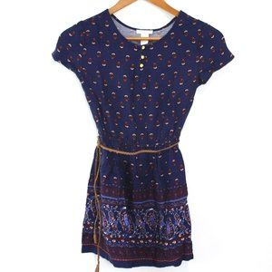 Forever 21 Girls | Blue Patterned Dress | Belted